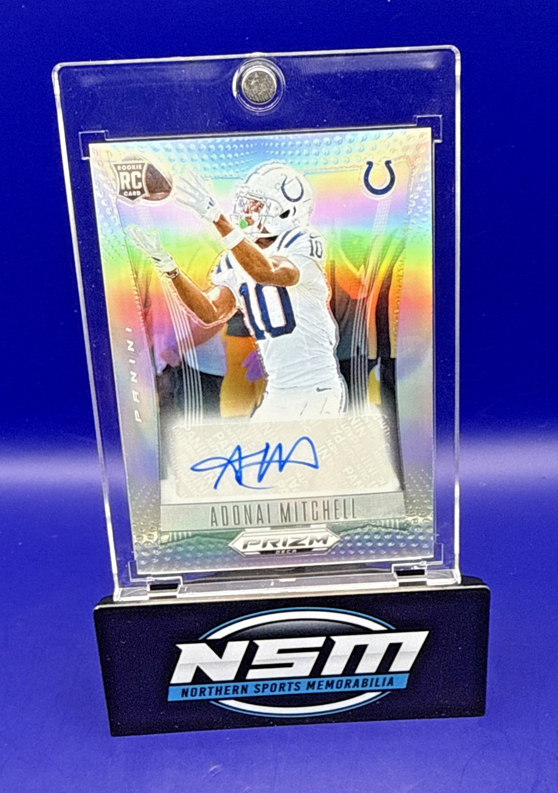 2024 Panini Prizm Deca #S-AML - Adonai Mitchell Signatures Silver Prizm Auto RC