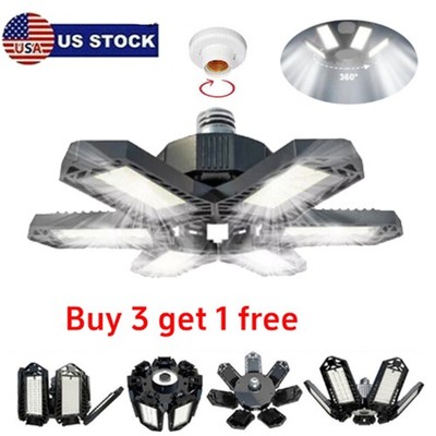 12000000LM LED Garage Light Bright Work Shop Ceiling Light Deformable Bulb Lamp