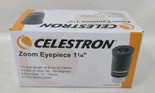 1.25" Celestron 8-24mm Zoom Eyepiece For Telescope. New-Factory Sealed
