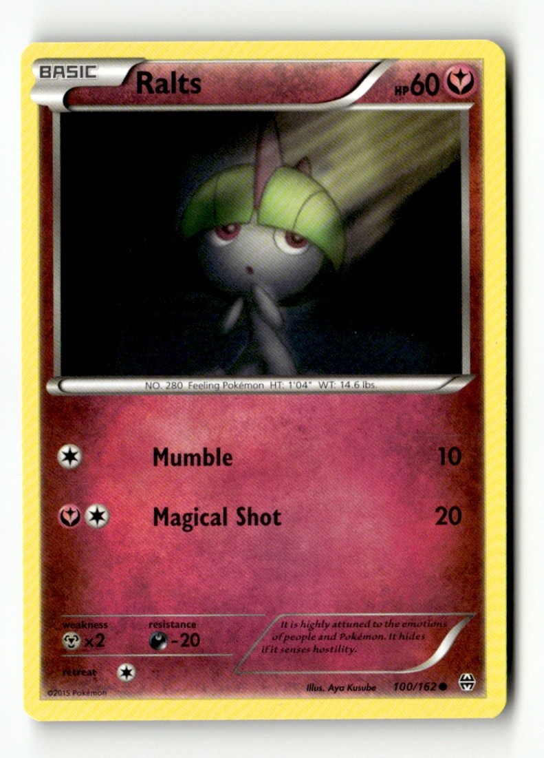 Ralts (100) Common Normal XY - BREAKthrough 100/162 LP Pokémon TCG