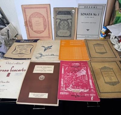Vintage Piano Sheet Music Lot Bach Brahms Schirmer Classical Books Opera