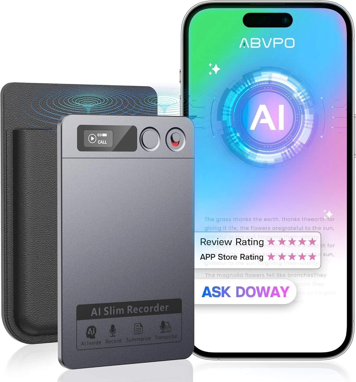 64gb Memory App Control Audio Recorder - Gray