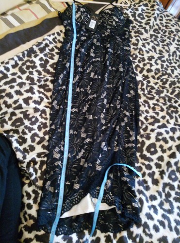Women's AX Paris Black nude Crochet Floral Dress broderie englais Size 12 BNWT - Picture 3 of 14