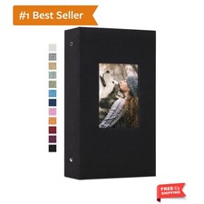 Linen Photo Album 300 Pockets for 4x6 Photos Fabric Cover Photo Books Slip-in...