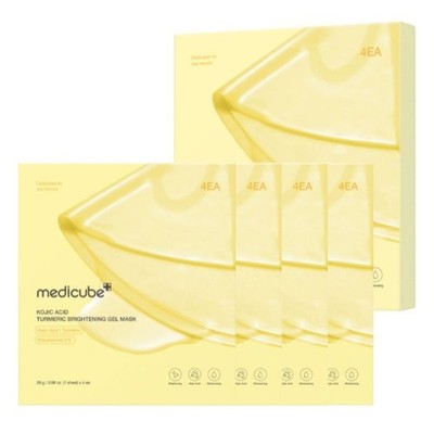 Medicube Kojic Acid Turmeric Illuminating Face Mask - 4 Stück