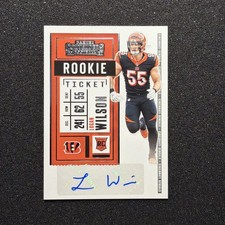 2020 Contenders LOGAN WILSON #186 Rookie Ticket AUTO - CINCINNATI BENGALS