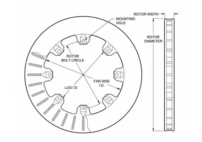 Rotor de hierro ventilado Wilwood 160-0471 Ultralite 32 paletas, 11,75" x 0,810" de espesor Foto 2 de 2
