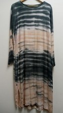 Dolan by Anthropologie Pink & Grey Round Neck Long Sleeve Dress Size Large