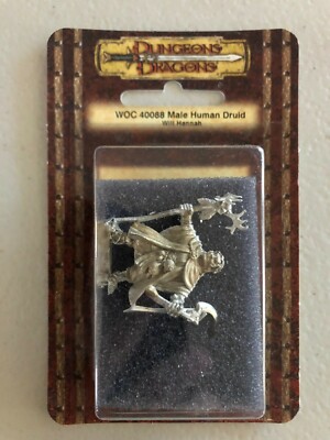 Dungeons & Dragons Miniatures Pack Male Human Druid WOC40088 D&D 3rd Ed - New