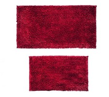 2-Piece Luxurious Ultrasoft Butter Chenille Bathroom rugs Mats Set.