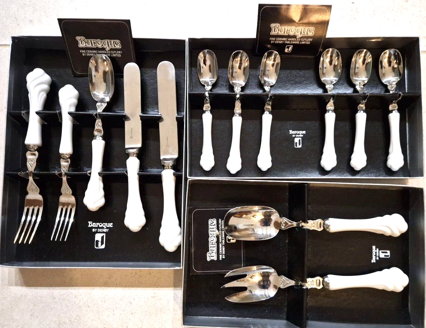 SALE: Denby "Heart" Baroque Cutlery; Unused N BOX, Vintage, RARE, XTRA DISCOUNT