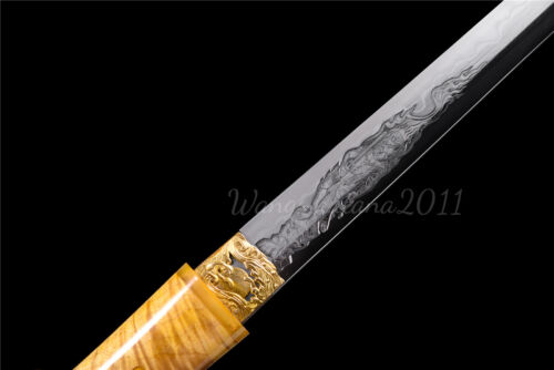 Espada Japonesa T8 Acero Arcilla Templada Hoja Abrasiva Mini Cuchillo Real Hmaon Afilado - Imagen 8 de 14