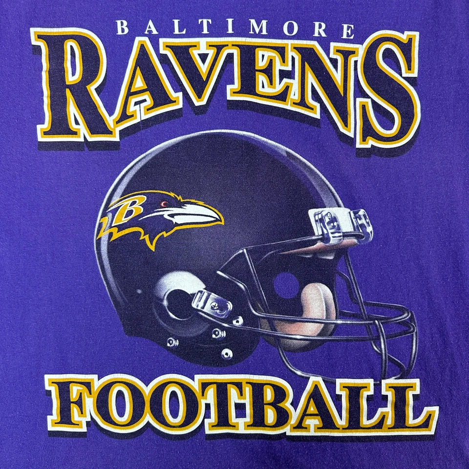Camiseta De Colección Baltimore Ravens Maryland Fútbol NFL Púrpura Adulto XL Verdadero Fan Foto 2 de 4