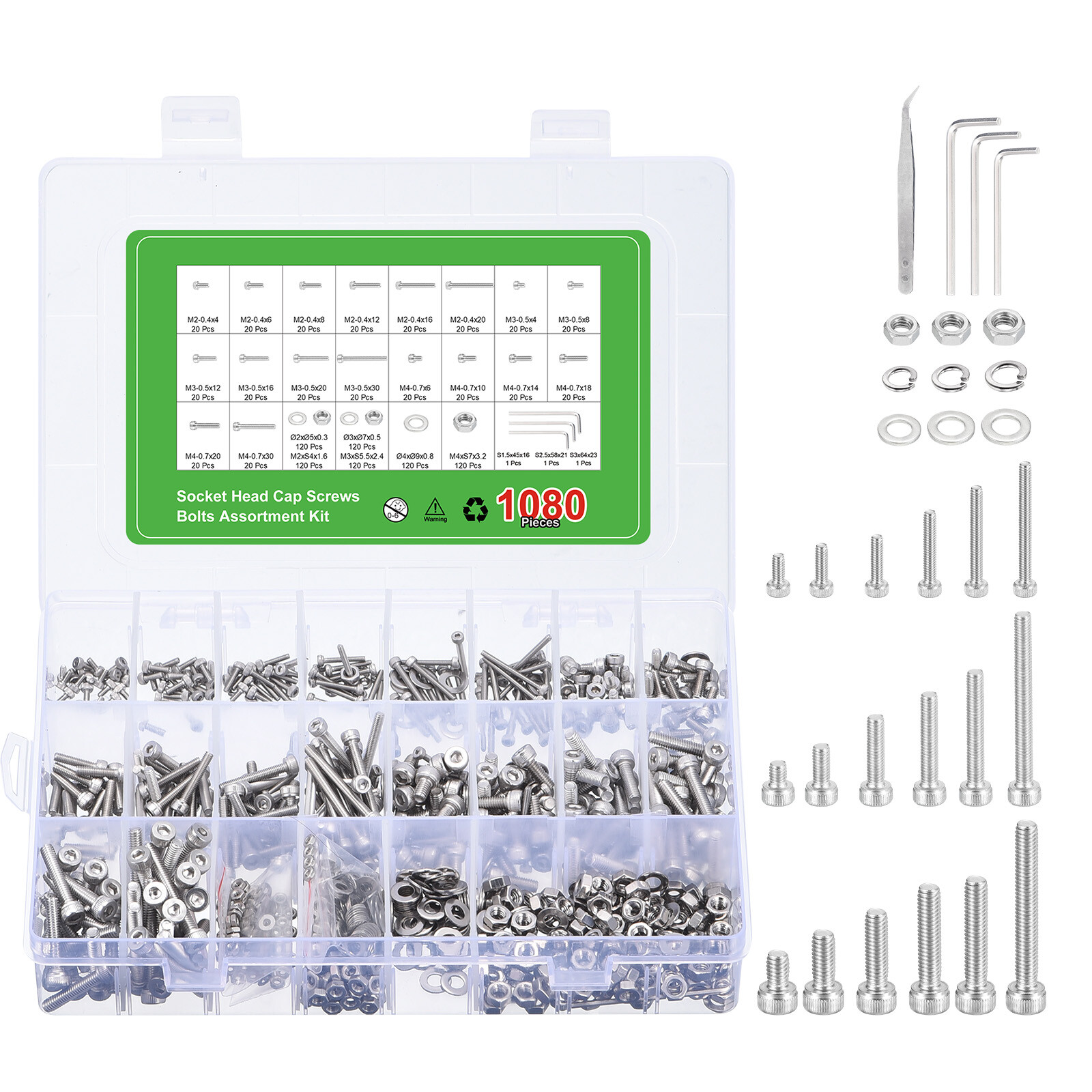 Hex Socket Bolt Kits (M2 M3 M4), Grade 12.9 Drive Screws