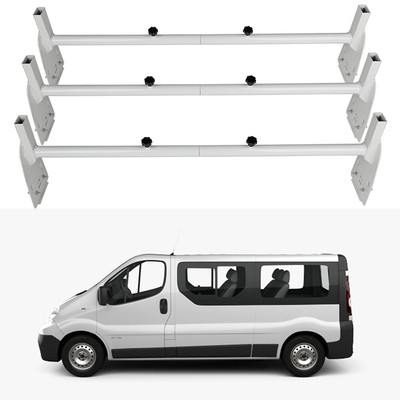 Roof Ladder Rack 47.3''-70.9'' 3 Bar Van For Ford E-350 Super Duty GMC Savana 3500