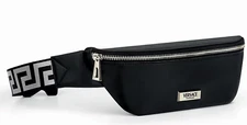 Versace Men's Luxury Belt Bag Black Waist Travel Fanny Pack Brand New Authentic