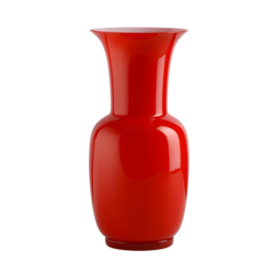 Vase Venini Opalino Acquamare – Murano Soufflé Main, H. 30 Cm, Neuf
