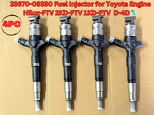 4PC 23670-09330 Fuel Injector for Toyota Engine Hilux-FTV 2KD-FTV 1KD-FTV D-4DFs