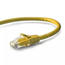 CAT5E Yellow Ethernet Patch Cable RJ45 550Mhz UTP 25FT Multipack