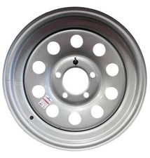 15 Inch 5 Lug Silver Mod Steel Trailer Wheel Qty 1