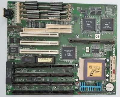 PCChips M519 Socket 7 ISA Retro Motherboard + AMD K5-PR133 100MHz + 32MB RAM