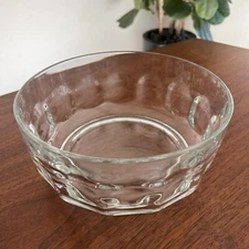 Vintage Blown Glass Thumbprint Bowl Petale by Cristal D’Arques-Durand Arcoroc