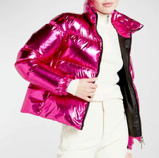Moncler Metallic Puffer Jacket Size 2 (m) New With Tags Fuchsia