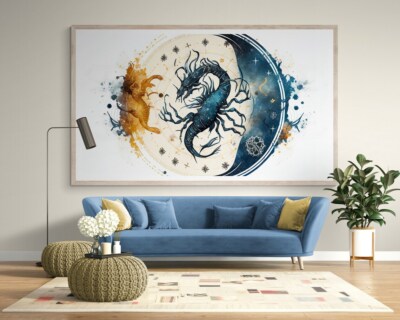 Scorpio Star Sign Zodiac Wall Art Poster Premium Quality Choose your Size