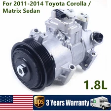 A/C Compressor W/Clutch For 2011 2012 2013 2014 Toyota Corolla / Matrix 1.8L New