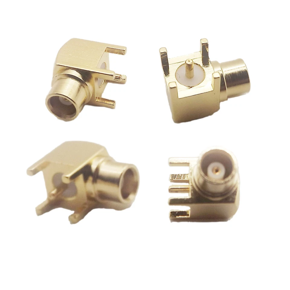 MCX Female Jack Right Angle 90°Thru Hole PCB Mount With Solder Post RF Connector - Image 4 of 4