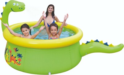 Pool Dino Wasserspritzender Dinosaurierpool ca. 175cmx62cm Planschbecken Sommer