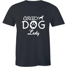 Ladies Crazy Dog Lady Shirt - Doggie - Pug Lover - Cute Bulldog Love - Men Tee