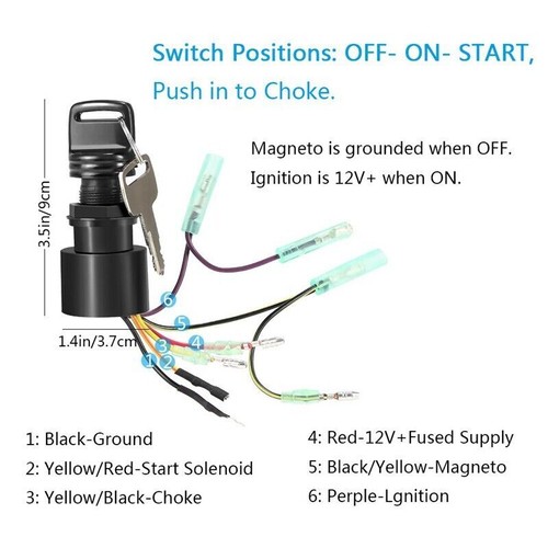 New Mercury Marine Outboard Ignition Switch key  87-17009A5 87-17009A2 17009A5 - Picture 10 of 24