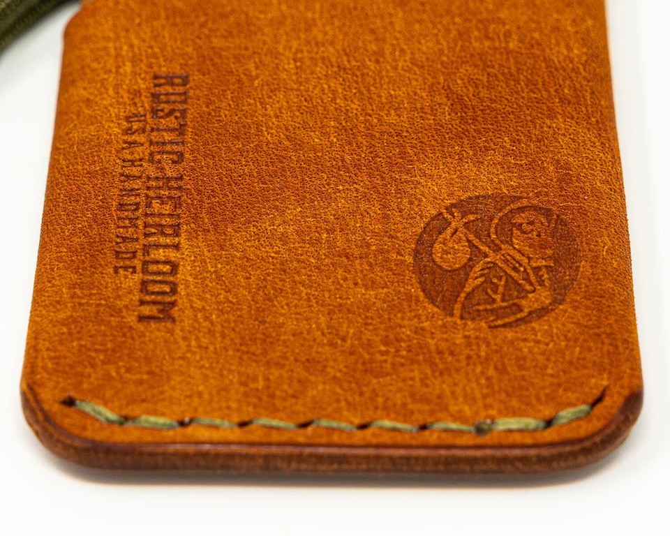 Rustic Heirloom x Carry Commission Leather Hitchhiker Wallet Cognac