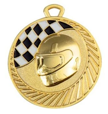 MARKENLOS Motorsport-Medaillen mit Deutschland-Bändern (Stückzahl wählbar)