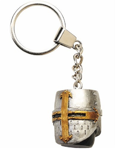 The Great Helm Heaume Middle Ages Helmet Crafted from UK Pewter Key Ring GHHKR - Picture 2 of 2