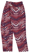 Zubaz NFL Men's New England Patriots Zebra Left Hip Logo Track Pant