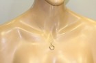 925 Sterling Silver 10k multi gold .05ct diamond circle pendant necklace 2.7g — photo 8