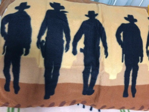 Western Cowboy Desert Cactus Wild Horse Run Lightweight Fleece Coperta Sham Set - Foto 4 di 4