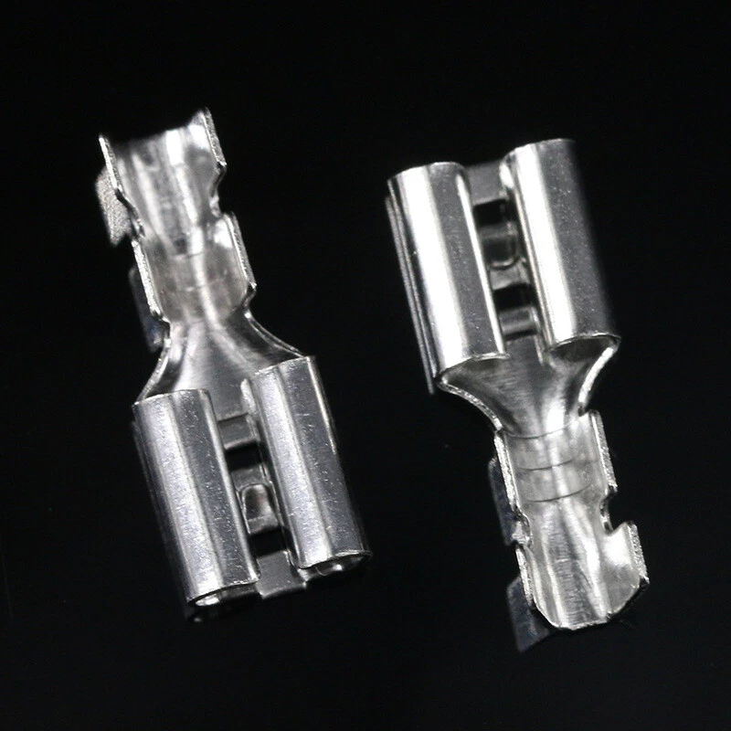 100Pcs Crimp Terminal Connector Golds Brass/Silver Car Speaker Electric Wire Con - Image 4 of 4