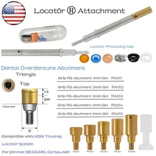 US Overdenture Locator Abutment Male Cap &Tools For Zimmer/BEGO/MIS/Cortex/Adin