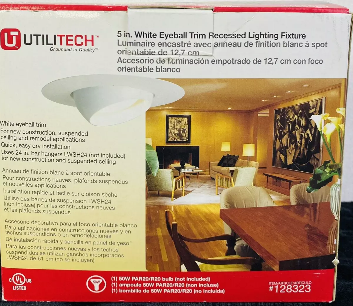 Utilitech White Eyeball Recessed Light 5 inch Light Kit 128323 eBay