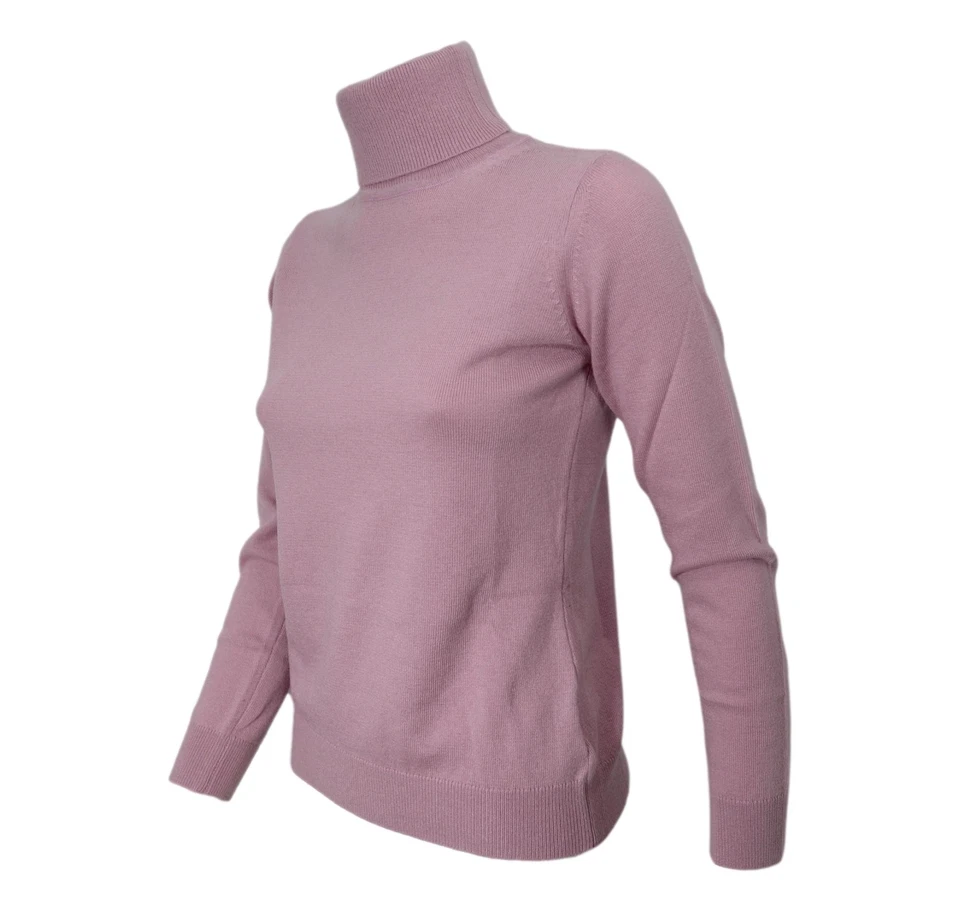 CASHMERE COMPANY Dolcevita Donna in Cashmere e Lana 1221 Colore Lilla - Immagine 2 di 3