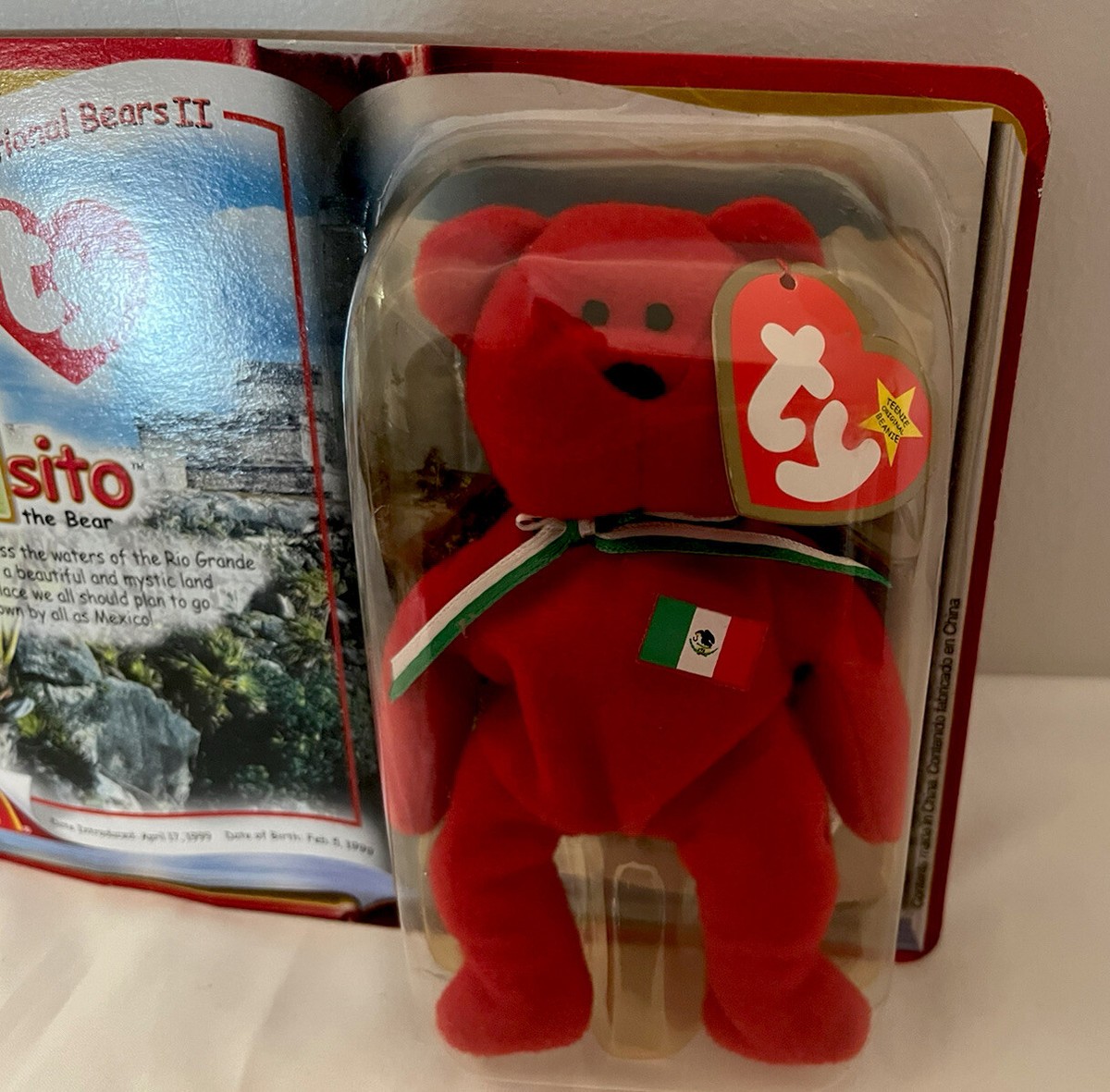 TY Beanie Baby OSITO the Mexican Bear Mcdonalds International Bears II  Retired
