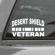 Desert Shield Veteran Vinyl Window Decal Sticker