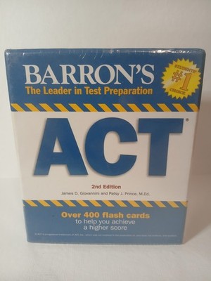 Barrons ACT Flash Cards 2nd Edition Complete Set Study Test Prep Over 400 Cards