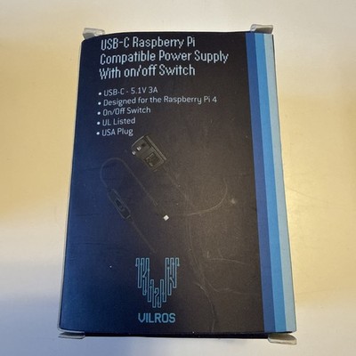 VILROS RASPBERRY PI 4 POWER SUPPLY (USB-C) WITH ON/OFF SWITCH D3-2