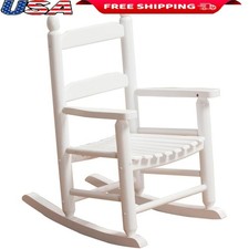 Classic Wooden Toddler Rocking Chair Safe Comfortable Indoor Outdoor Use