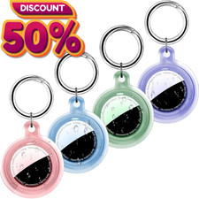 4 Pack IPX8 Waterproof Cute for Airtag Holder Case with Keychain
