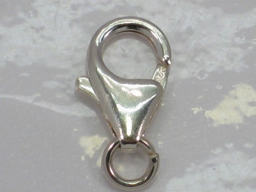 2 x 15mm Lobster Clasps Clips Triggers sterling silver fitting - Picture 6 of 6